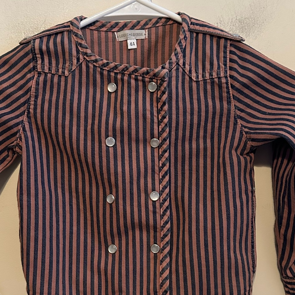 Louis Louise Jacket Luco Kid’s Size 4 Pearl Snap With Stripes